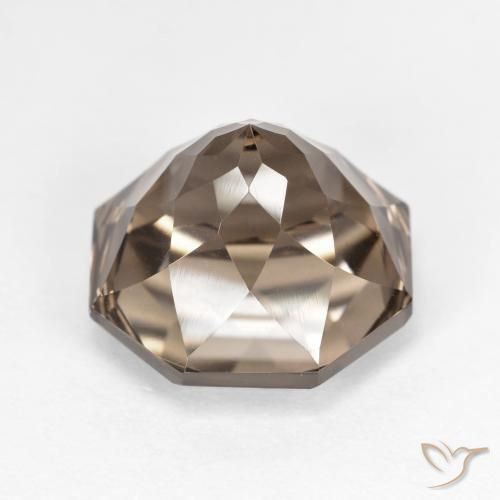 cuarzo ahumado Marrón nogal natural de 7.14 ct, Corte Octágono / Esmeralda, VVS