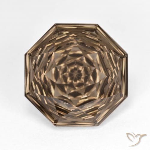 8.80ct Natural Marrón cálido cuarzo ahumado, corte esmeralda, VVS