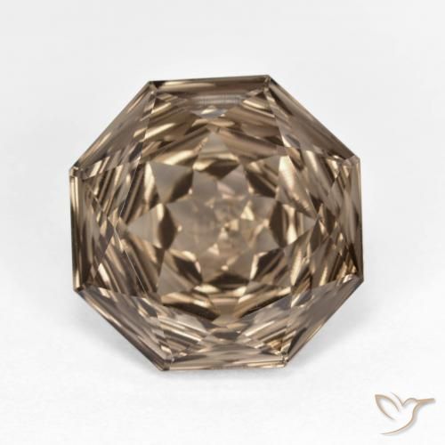 5.46ct Natural Marrón medio cuarzo ahumado, corte esmeralda, VVS