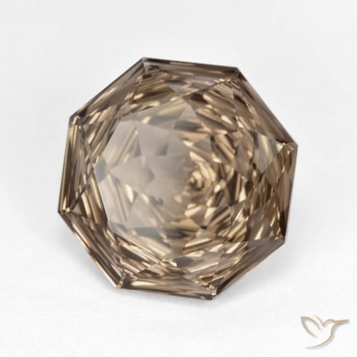 cuarzo ahumado Marrón medio natural de 5.46 ct, Corte Octágono / Esmeralda, VVS