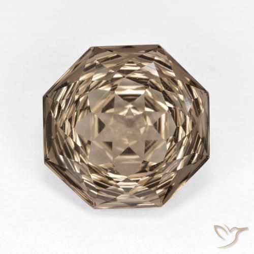 5.76ct Natural Marrón cálido cuarzo ahumado, corte esmeralda, VVS