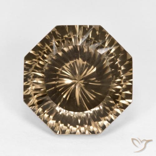 9.62ct Natural Marrón claro medio cuarzo ahumado, corte esmeralda, VVS