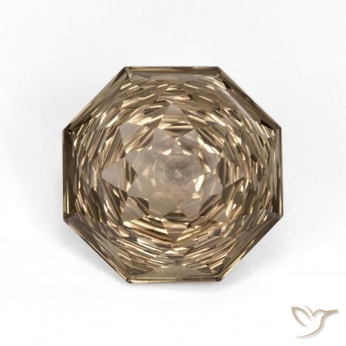 5.74ct Natural Moca claro cuarzo ahumado, corte esmeralda, VVS