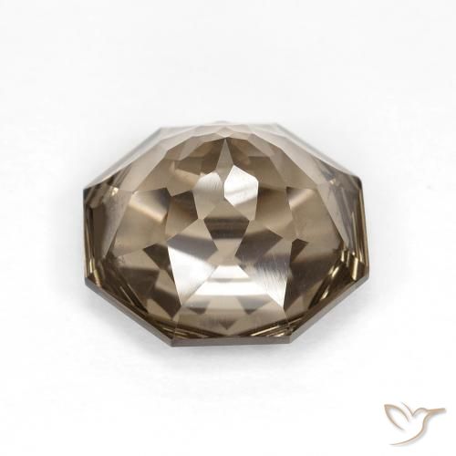 cuarzo ahumado Moca claro natural de 5.74 ct, Corte Octágono / Esmeralda, VVS