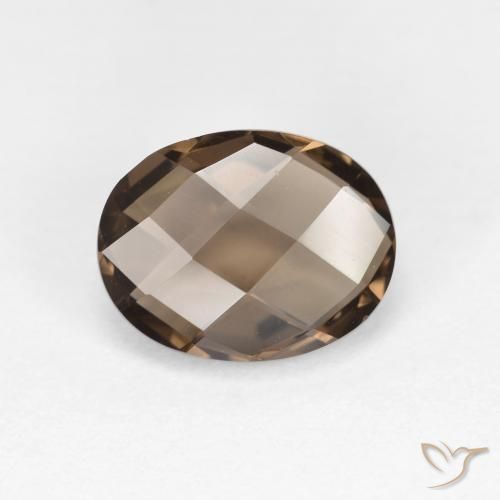 1.74ct Natural Marrón claro cuarzo ahumado, Ovalada, VVS-VS