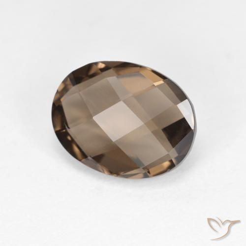 cuarzo ahumado Marrón claro natural de 1.74 ct, Ovalada, VVS-VS