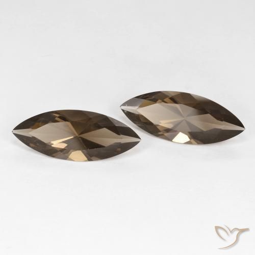 Gemas de cuarzo ahumado Marrón cálido natural de 5.90 ct, Marquesa, VVS