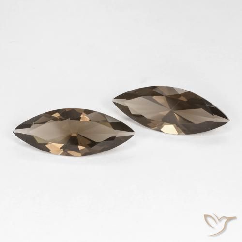 Gemas de cuarzo ahumado Marrón claro natural de 5.34 ct, Marquesa, VVS