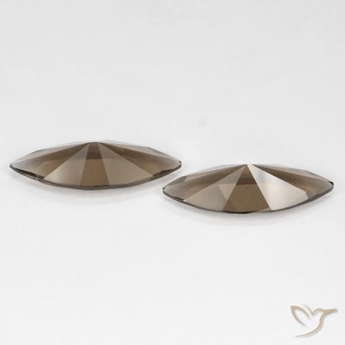 Gemas de cuarzo ahumado Marrón claro natural de 5.34 ct, Marquesa, VVS