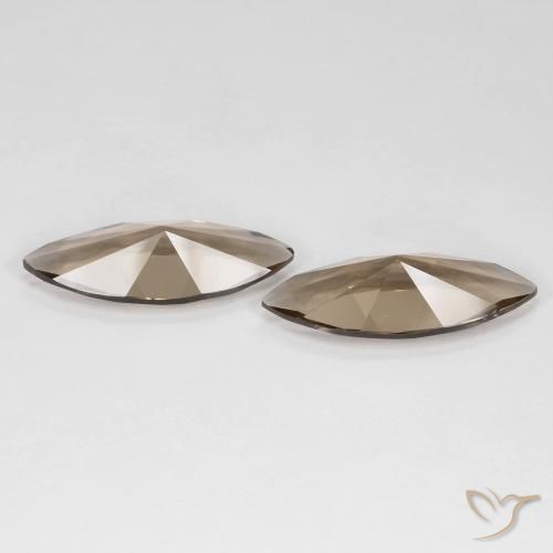 Gemas de cuarzo ahumado Marrón claro natural de 6.22 ct, Marquesa, VVS