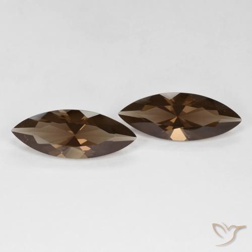 Gemas de cuarzo ahumado Marrón cálido natural de 6.14 ct, Marquesa, VVS