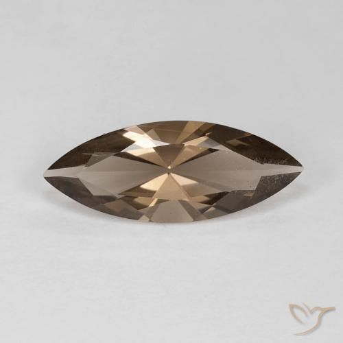 2.96ct Natural Moca claro cuarzo ahumado, Marquesa, VS