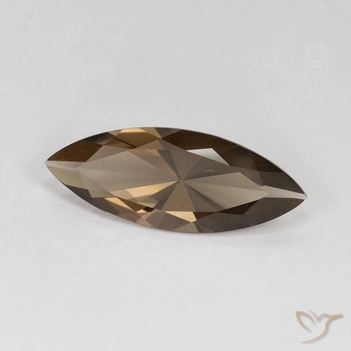 cuarzo ahumado Moca claro natural de 2.77 ct, Marquesa, VVS