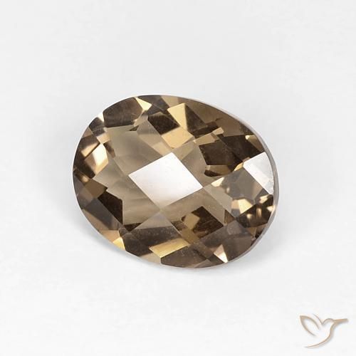 cuarzo ahumado Marrón mocha natural de 2.45 ct, Ovalada, VVS-VS