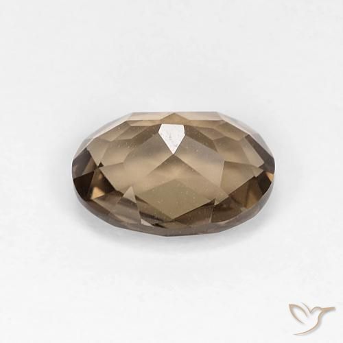cuarzo ahumado Marrón mocha natural de 2.45 ct, Ovalada, VVS-VS
