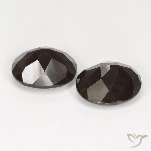 Gemas de cuarzo ahumado Marrón oscuro natural de 5.19 ct, Ovalada, VVS-VS