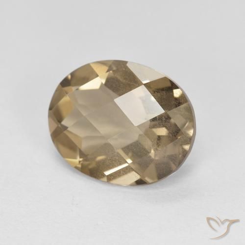 cuarzo ahumado Marrón mocha natural de 2.35 ct, Ovalada, VS