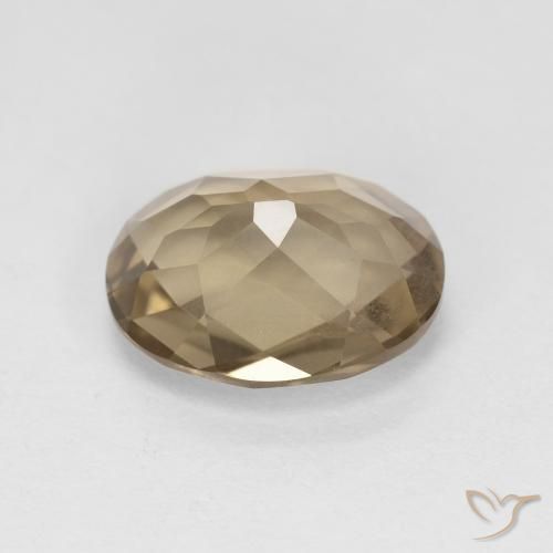 cuarzo ahumado Marrón mocha natural de 2.35 ct, Ovalada, VS