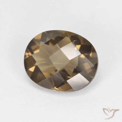 cuarzo ahumado Marrón café claro natural de 2.35 ct, Ovalada, VVS