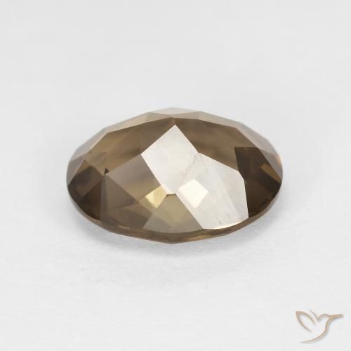 cuarzo ahumado Marrón café claro natural de 2.35 ct, Ovalada, VVS