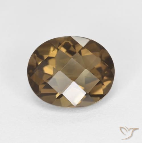 2.40ct Natural Marrón café cuarzo ahumado, Ovalada, VVS