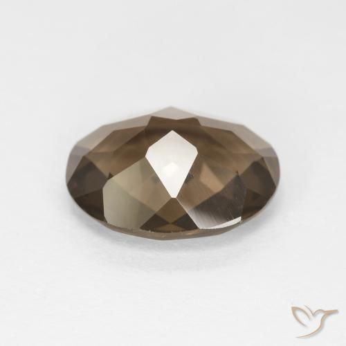cuarzo ahumado Marrón oscuro medio natural de 2.10 ct, Ovalada, VVS