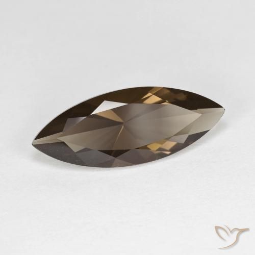 cuarzo ahumado Marrón chocolate natural de 2.94 ct, Marquesa, VVS