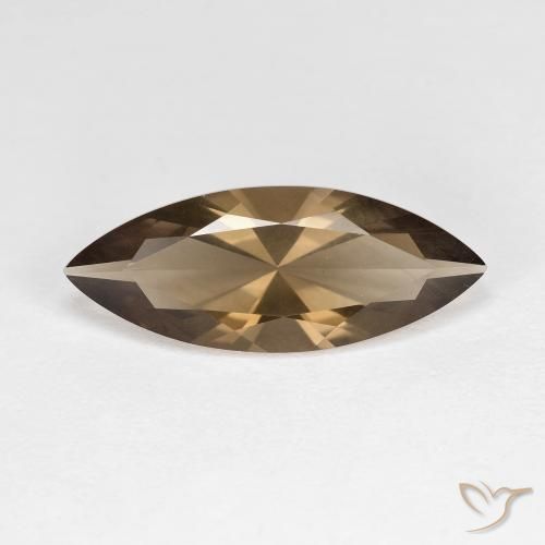 2.96ct Natural Marrón claro medio cuarzo ahumado, Marquesa, VVS