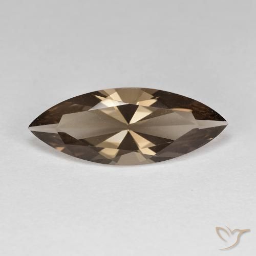 3.10ct Natural Marrón cálido cuarzo ahumado, Marquesa, VVS