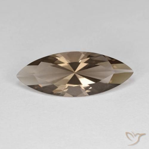 2.69ct Natural Marrón madera cuarzo ahumado, Marquesa, VVS