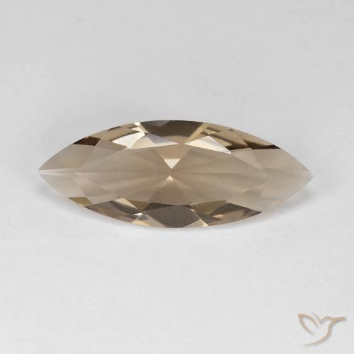 2.67ct Natural Marrón madera cuarzo ahumado, Marquesa, VVS