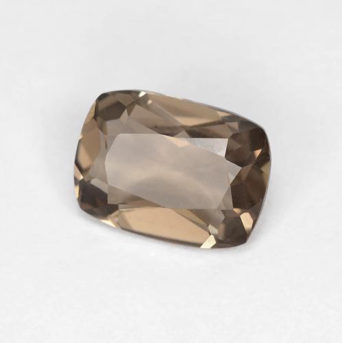 Cuarzo Ahumado Marrón nogal natural de 1.12 ct, Corte Cojín, VVS