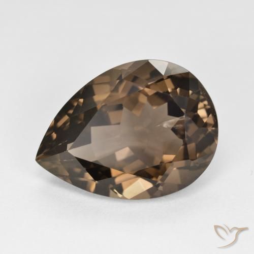 6.54ct Natural Marrón claro cuarzo ahumado, En forma de pera, VS