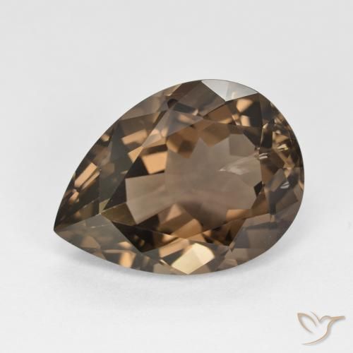 cuarzo ahumado Marrón claro natural de 6.54 ct, En forma de pera, VS