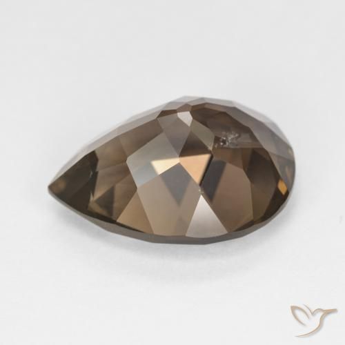 cuarzo ahumado Marrón claro natural de 6.54 ct, En forma de pera, VS