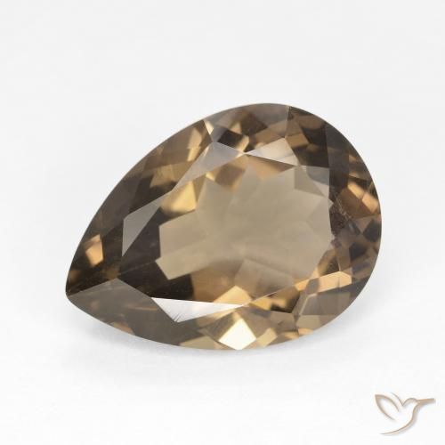6.31ct Natural Medium Light-Brown cuarzo ahumado, En forma de pera, VVS-VS