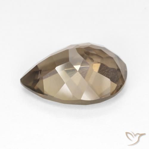 cuarzo ahumado Medium Light-Brown natural de 6.31 ct, En forma de pera, VVS-VS