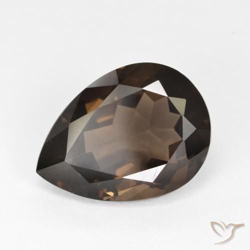 6.58ct Natural Marrón chocolate cuarzo ahumado, En forma de pera, VVS