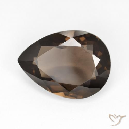 cuarzo ahumado Marrón natural de 6.04 ct, En forma de pera, VVS
