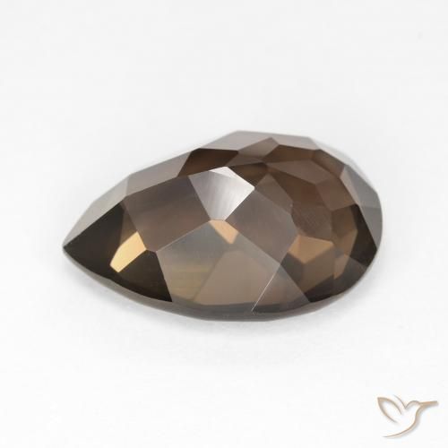 cuarzo ahumado Marrón natural de 6.04 ct, En forma de pera, VVS