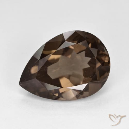 6.21ct Natural Marrón jengibre cuarzo ahumado, En forma de pera, VVS