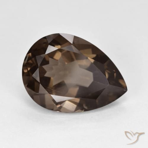 cuarzo ahumado Marrón jengibre natural de 6.21 ct, En forma de pera, VVS