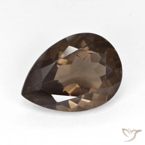 cuarzo ahumado Marrón cálido natural de 6.12 ct, En forma de pera, VVS-VS