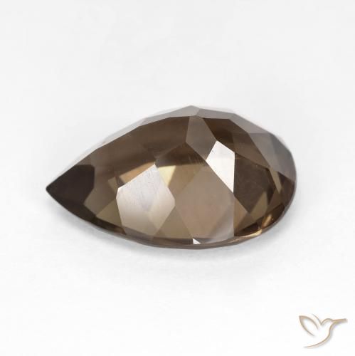 cuarzo ahumado Marrón cálido natural de 6.12 ct, En forma de pera, VVS-VS