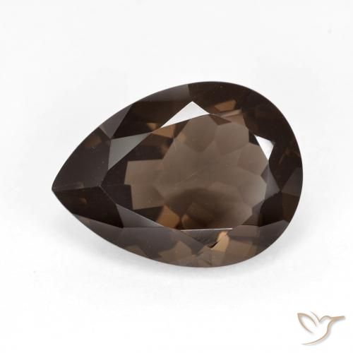 6.01ct Natural Marrón oscuro cuarzo ahumado, En forma de pera, VVS