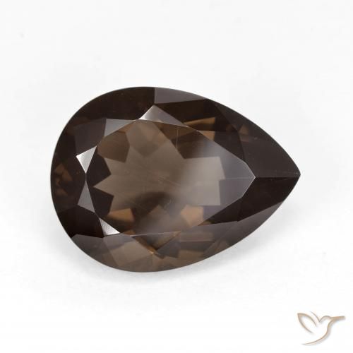 cuarzo ahumado Marrón oscuro natural de 6.01 ct, En forma de pera, VVS