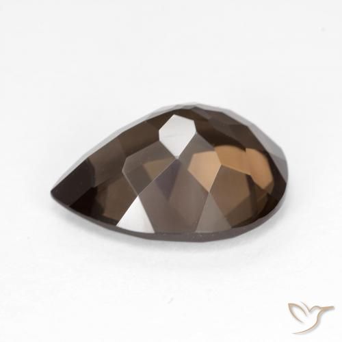 cuarzo ahumado Marrón oscuro natural de 6.01 ct, En forma de pera, VVS
