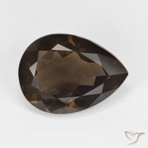 6.11ct Natural Marrón cuarzo ahumado, En forma de pera, VVS