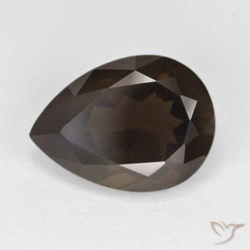 6.28ct Natural Marrón oscuro cuarzo ahumado, En forma de pera, VVS