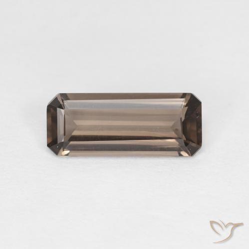 cuarzo ahumado Medium Dark-Brown natural de 0.86 ct, Corte Octágono / Esmeralda, VVS
